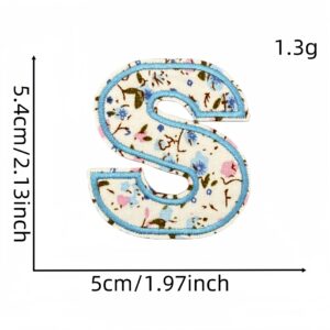 S letter floral cloth patch 24 #