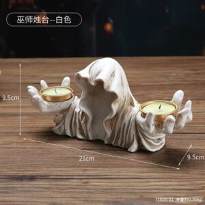 7150s-01 wizard candlestick--white / As shown in the picture