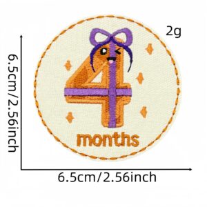Cartoon round cloth sticker 4#