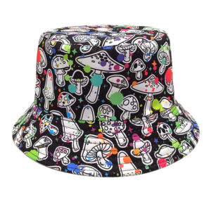oly-255e07366bd03aa7ec42e3513158821b Wholesale Colorful Mushroom Printed Fisherman Hat Retro Double Sided Sun Hat for Men Women Fashion Accessory for Party Boutique