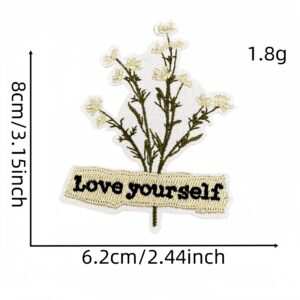 Plant flower cloth sticker 14#