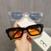 Wholesale Retro Square Sunglasses Grey Lens Black Frame Fashion Accessory Boutique Gift