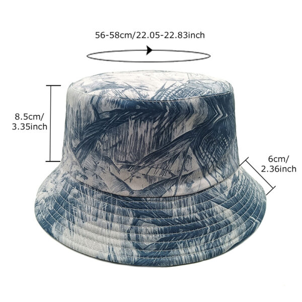 Wholesale Retro Ink Painting Bucket Hat Double Sided Reversible Sun Protection Fashion Accessory
