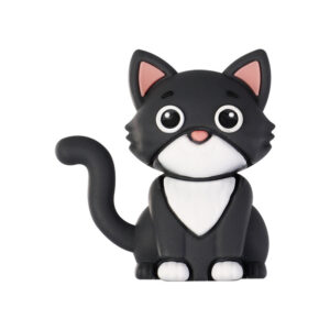 3D Long-tailed Gray Cat