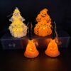Wholesale Halloween Witch Broom Pumpkin LED Candle Decorative Accent for Party or Gift