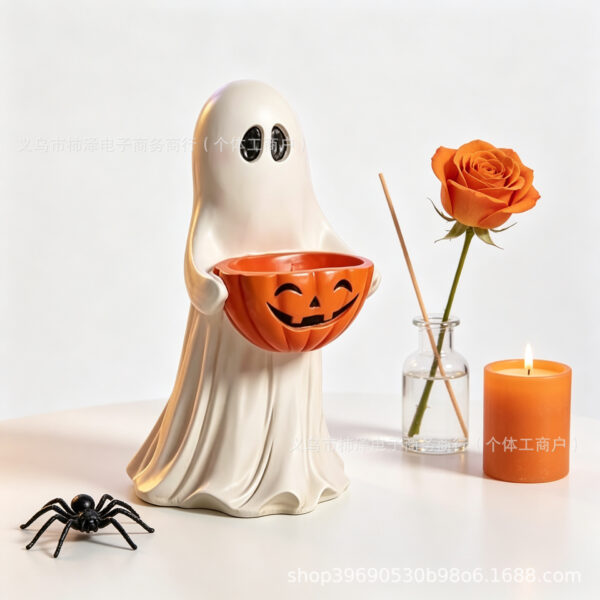 Wholesale Ghost Pumpkin Resin Statue Bowl - American Country Home Decor Gift