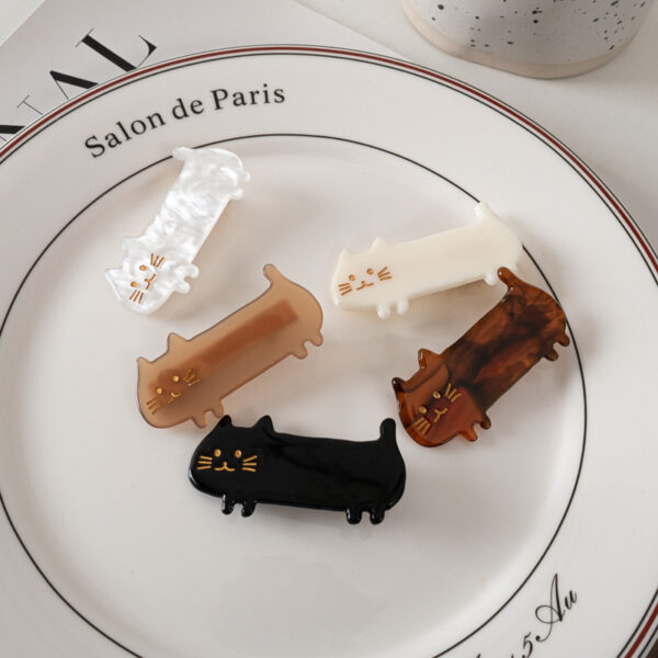oly-25eb25cd684db4acca073a83d994bbd2 Wholesale Cute Cartoon Cat Acrylic Duckbill Hair Clips Chic Everyday Styling Hair Accessory Boutique Resale