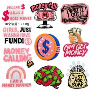 Money cloth patch a set of 10 pieces