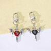 Wholesale Zinc Alloy Gothic Skull Love Wings Cross Pendant Keychain Chic Car Key Accessory