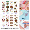 Wholesale 2/8/16pcs Scary Cartoon Bear Chicken Birthday Cake Star Series UV DTF Pen and Bookmark Stickers OLY Exclusive