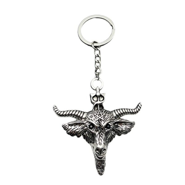Wholesale Punk Skull Goat Head Devil Keychain Pendant Fashion Accessory for Boutique Resale