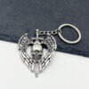 Wholesale Vintage Skull Angel Sword Keychain Pendant Punk Style Silver Metal DIY Car Key Accessory