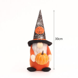 Faceless old man holding pumpkin, black hat model (30cm) hx-2250a