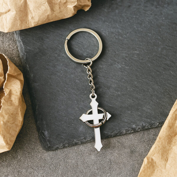 Wholesale European Style Cross Keychain Zinc Alloy Car Key Accessory Fashion Bag Charm