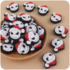 oly-2671e8af3b9e552ced2ec0b82487ae0d Wholesale Santa Claus Head Silicone Baby Teether Pacifier Clip Fashion Accessory Boutique Gift