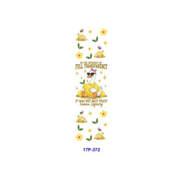 oly-26cdcef95976e65cd796b7a318e5abfe Wholesale 2/8/16pcs Bright Citrus Cartoon Goose Holiday Series UV DTF Pen and Bookmark Stickers