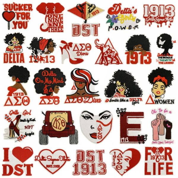 Wholesale Polyester Red Cartoon Sisterhood Embroidered Patch - Fashion Decorative Accessory for Bags and Clothes
