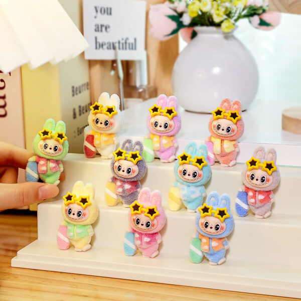 Wholesale Trendy Resin Bunny Figurine Set 10 Styles DIY Craft Accessory Desktop Decoration Gift