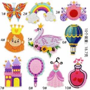 Cartoon cloth stickers set of 10 pieces