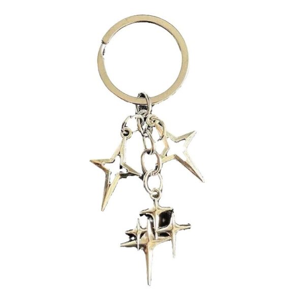 Wholesale Stylish Alloy Star Y2K Keychain Pendant Bag Charm Car Key Accessory Gift