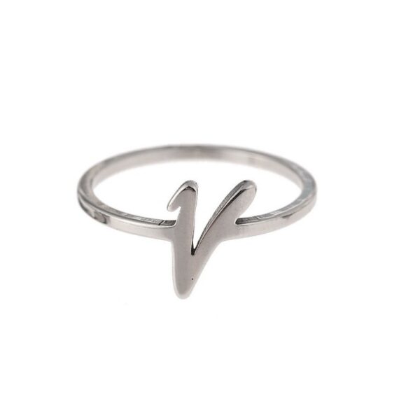 oly-272b06df4ba0a64cefba5d7811eb4e00 Wholesale Polished Alloy Bohemian Letter Ring Trendy Unisex Jewelry Accessory