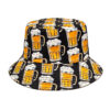 oly-27351a1c599905a2a580483a2a6ed44e Wholesale Black Beer Pattern Reversible Bucket Hat Everyday Sun Protection Hat for Men