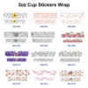 oly-273d91764f012dd660604093524953c2 Wholesale 8pcs Floral Heart Dessert Cartoon Print 3oz Cup Stickers Wrap OLY Exclusive