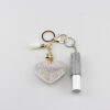 Wholesale Zinc Alloy Rhinestone Heart 5ml Perfume Keychain Bottle Bag Charm Accessory