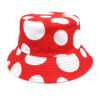 Wholesale Unisex Reversible Fisherman Hat with Red and White Mushroom Pattern Sun Protection