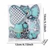 Wholesale Turquoise Denim Cross Embroidery Patch Chic DIY Fashion Accessory for Bags or Clothing Gift Boutique