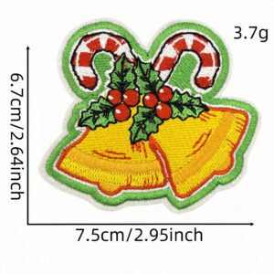 Green christmas cloth stickers 12 #
