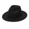 oly-2773e752692b9c7ef0ee2b3e0310132d Wholesale Woolen Jazz Hat Wide Brim Flat Top Everyday Wear Fashion Accessory