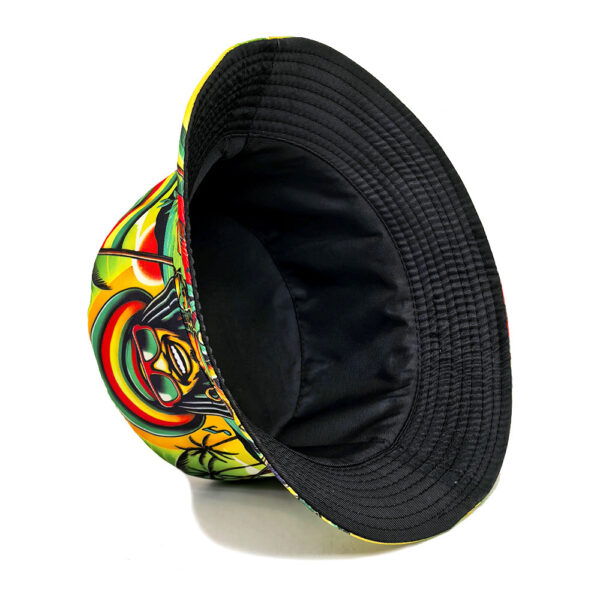 Wholesale Fashion Ethnic Pattern Double Sided Bucket Hat for Outdoor Sun Protection