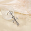 Wholesale European Style Cross Keychain Pendant Zinc Alloy Silver Fashion Accessory for Bags and Keys OLY Exclusive