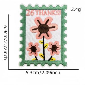 Flower stamp cloth sticker #5