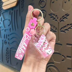 Oil-filled bubble luminous jelly bottle-pink / Single opp bag packaging