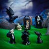 Wholesale Resin Miniature Halloween Ornaments, Skeleton Clown Bat DIY Decor, Resale Accessory