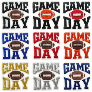 oly-279ef9b56b09f60f68a9997979429b93 Wholesale Football Gameday Embroidery Patches 9 Styles DIY Iron-On Applique for Coats Chic Gift