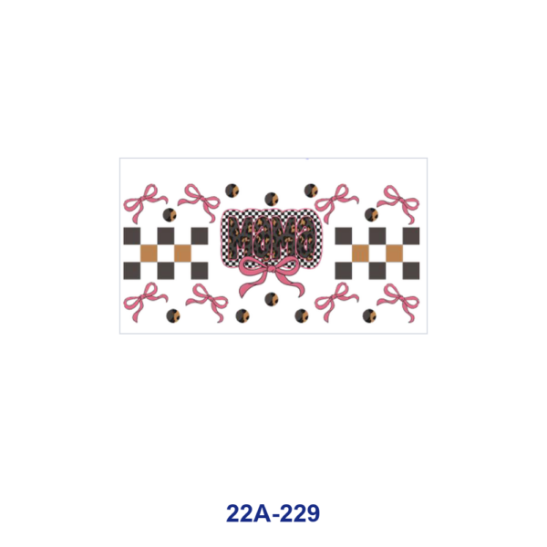 oly-27a960333bc9c21e4a4b392b99e2fa59 Wholesale 5pcs Winter Fairy Mushroom House Crown Crescent Moon Bow Checkerboard Mama Text Mixed Print 16oz Cup UV DTF Wraps