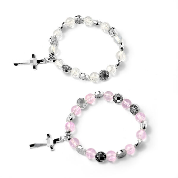 oly-27bab41a7087ff9a5220932fb601c20f Wholesale Artificial Crystal Bead Bracelet Cross Rosary Design Fashion Accessory Boutique Resale