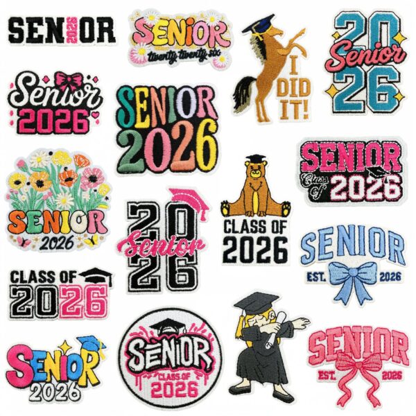 oly-27c07bb73eb5934e55a7e5589f134fca Wholesale Cartoon Graduate Iron On Patch Decorative Badge Applique Boutique Accessory Gift