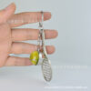 Wholesale Metal Luminous Tennis Racket Keychain Gift for Fans and Car Key Accessory