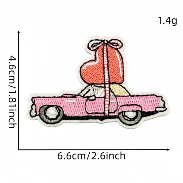Wholesale Valentine's Day Heart Embroidery Patches Set of 8 - Decorative Iron-On LOVE Letters for Clothing Accessories