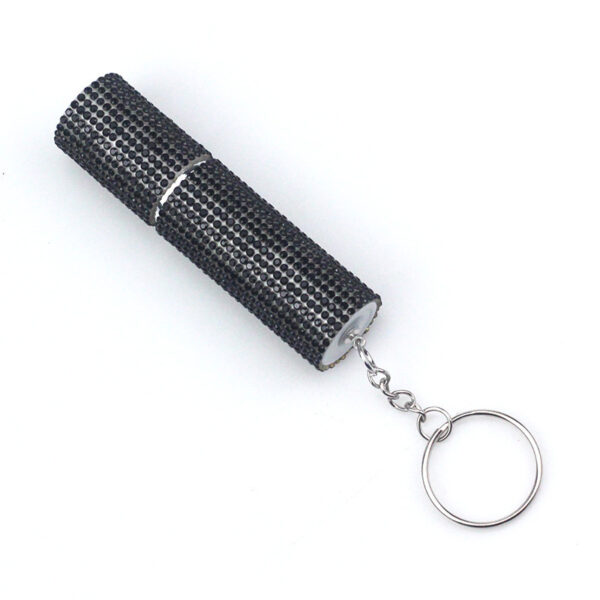 Wholesale Stylish Metal Perfume Bottle Keychain Black Gift Wedding Boutique Resale