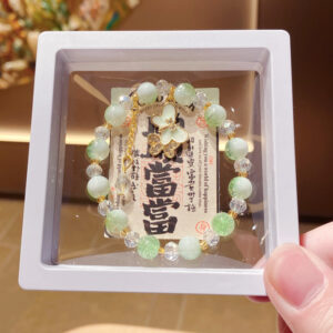 Green milk cap floral bracelet (boxed)