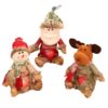 Wholesale Cloth Christmas Gift Bags with Santa Pattern for Party Craft Supply