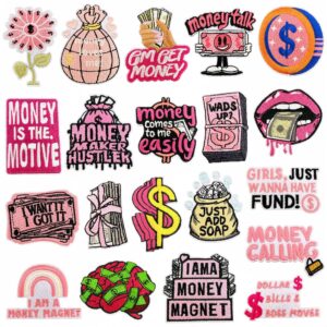 oly-27e577bc90558fcbdd76b6cb9808e267 Wholesale 20-Piece Money Embroidery Patches - Decorative Accent for Bags, Clothing, DIY Crafts