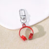 oly-27e747d7fb9355707c7e2d71196ec828 Wholesale Stylish 3D Headphone Keychain Pendant Silver Zinc Alloy Fashion Accessory Gift Bag Charm Car Key