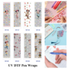 Wholesale 2/8/16pcs UV DTF Stickers Cartoon Girl Mouse Floral Print Pen and Bookmark Stickers OLY Exclusive