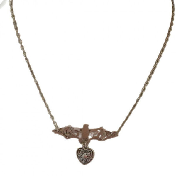 Wholesale Alloy Hollow Bat Pendant Necklace Chic Heart Shape Jewelry Accessory for Women